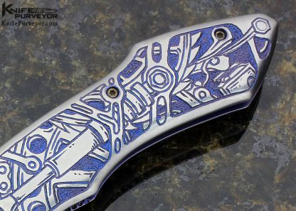 Alan Folts Custom Knife Sole Authorship Engraved Protoype Flipper Framelock - Image 3