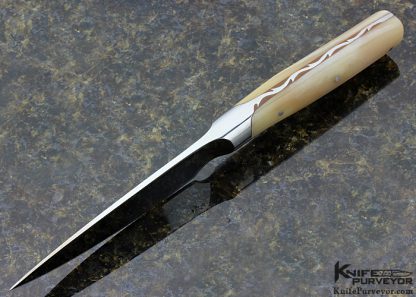 Dean Ellis Custom Knife Polished Deer Bone Integral Hunter - Image 4