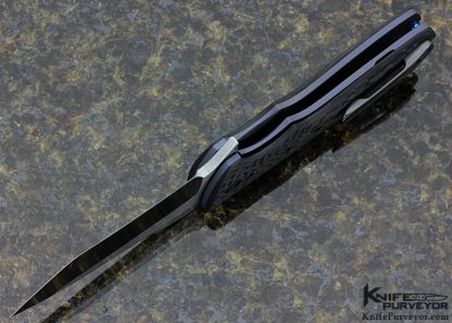 Kirby Lambert Custom Knife Marbled Carbon Fiber Snap Flipper - Image 8