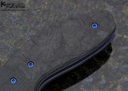 Kirby Lambert Custom Knife Marbled Carbon Fiber Snap Flipper - Image 3