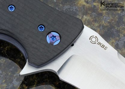 Kirby Lambert Custom Knife Marbled Carbon Fiber Snap Flipper - Image 5