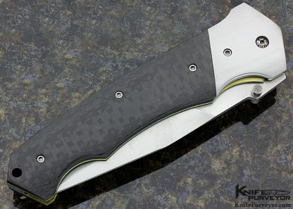 Vallotton Collaboration Custom Knife "Officer #8" Auto Carbon Fiber Linerlock - Image 4