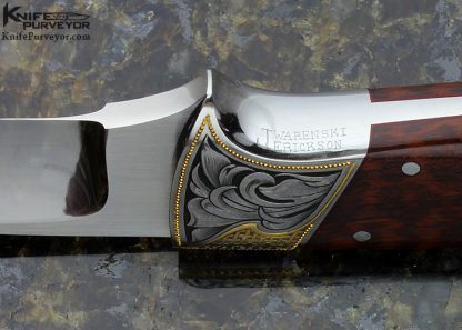 Curt Erickson Custom Knife Snakewood Hunter Engraved by Juile Warenski - Image 8