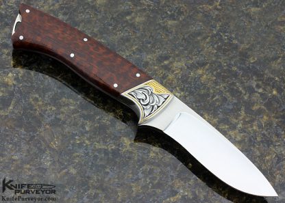 Curt Erickson Custom Knife Snakewood Hunter Engraved by Juile Warenski - Image 4