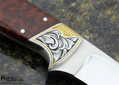 Curt Erickson Custom Knife Snakewood Hunter Engraved by Juile Warenski - Image 5