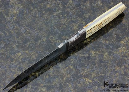 Jerry McClure Custom Knife Damascus Fixed Blade - Image 5