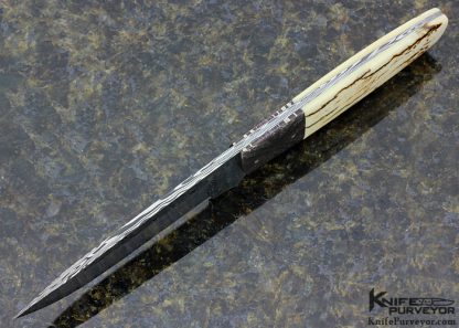 Jerry McClure Custom Knife Damascus Fixed Blade - Image 4