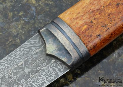 Anders Hogstrom Custom Knife Sole Authorship Damascus Dagger - Image 2