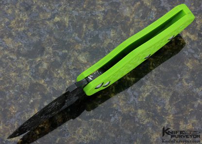 Tom Heard Custom Knife "Chili Pepper" Green Dimpled G10 - Image 6