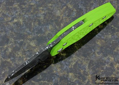 Tom Heard Custom Knife "Chili Pepper" Green Dimpled G10 - Image 5