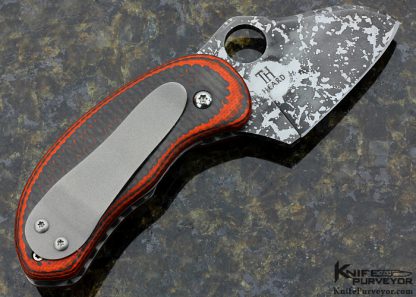 Tom Heard Custom Knife "Baby Chee" with Carbon Fiber and G10 Linerlock - Image 3