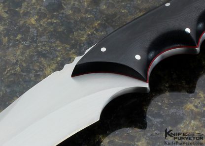 Bona Knives Custom Knife Black G-10 Recurved Fighter - Image 2