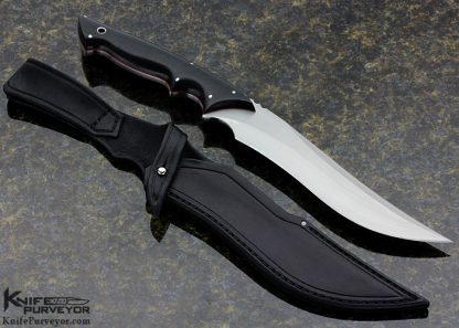 Bona Knives Custom Knife Black G-10 Recurved Fighter - Image 4