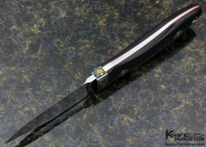 Bob Loveless Custom Knife Dan Wilkerson Engraved Micarta Lamb Utility with 24kt Gold Inlay - Image 7