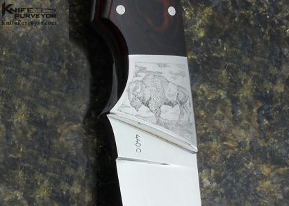 Arpad Bojtos Custom Knife Engraved Rosewood Hunter - Image 6