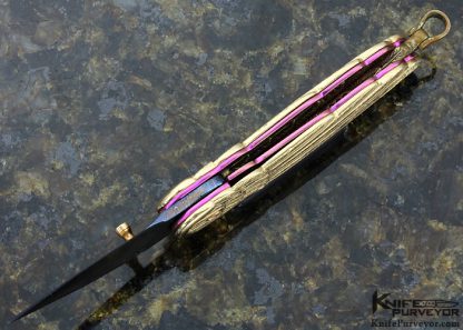 Stephen Olszewski Custom Knives 14Kt Gold "Gold Wing" Liner Lock - Image 6