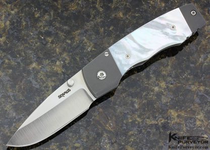 Seamus IKBS Custom Knife Mother of Pearl Shell Frame Lock