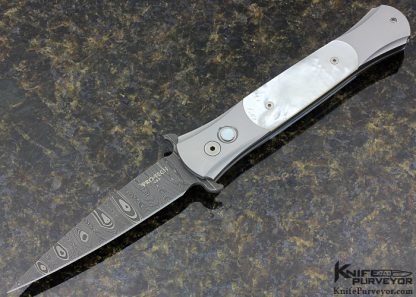 Protech Custom Knife "Large Don" Mother of Pearl Shell Auto