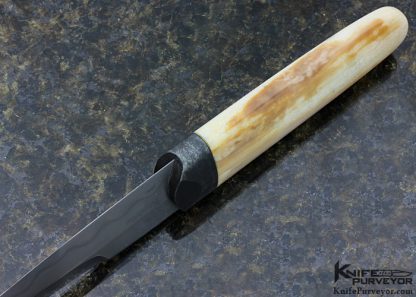 Anders Hogstrom Custom Knife Dagger with Forged Hamon Steel and Textured & Antiqued Sterling Silver - Image 6