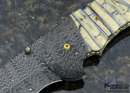 Stan Wilson Custom Knife "Advisor" Devin Thomas Damascus Linerlock - Image 2