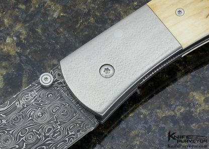 Kit Carson Custom Knife Large Model 4 Damascus Frame Lock - Image 2