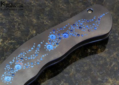 Matt Cucchiara Custom Knife Fizz with Stippled and Textured Titanium Frame Lock Flipper - Image 3