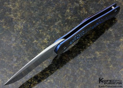 Matt Cucchiara Custom Knife Fizz with Stippled and Textured Titanium Frame Lock Flipper - Image 7