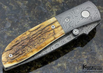 Kit Carson Custom Knife Small Model 4 w/ Damascus - Image 3