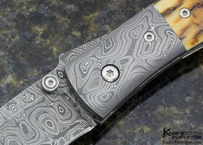 Kit Carson Custom Knife Small Model 4 w/ Damascus - Image 2