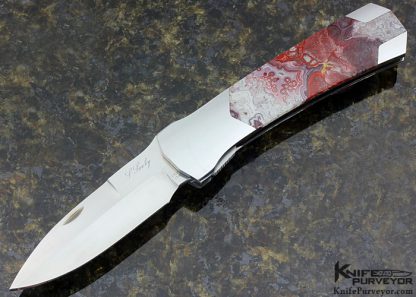 Scott Sawby Custom Knife "King Fisher" Agate Self Lock