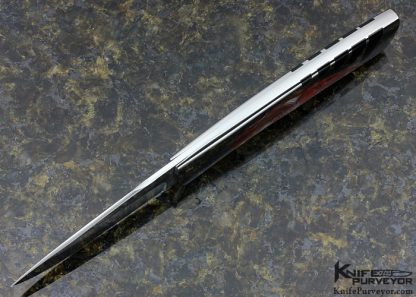 Scott Sawby Custom Knife Agate and Black Edwards Jade Self Lock "Killdeer" - Image 4