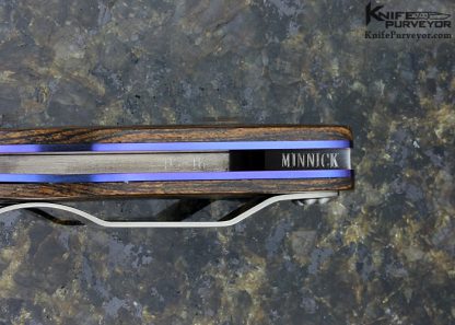 Jim Minnick Custom Knife Bocote Wood Linerlock - Image 6