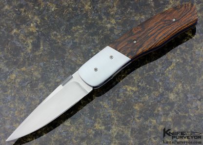 Jim Minnick Custom Knife Bocote Wood Linerlock