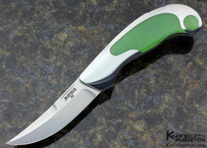 Jack Busfield Custom Knife Green Jade Persian Lockback