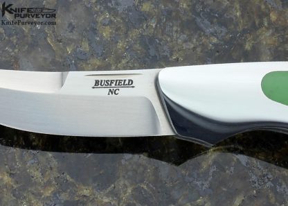 Jack Busfield Custom Knife Green Jade Persian Lockback - Image 2