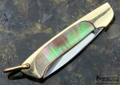 Joe Kious Custom Knife Blacklip Pearl Miniature Slip Joint - Image 2