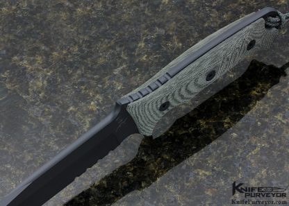 Chris Reeve Green Canvas Micarta Pacific Fixed Blade - Image 5