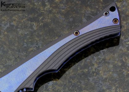 Neil Blackwood Custom Knife "Harpoon" Damascus Blade & Titanium "Henchman" Flipper Framelock - Image 2