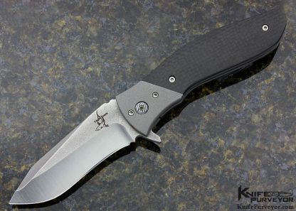 Greg Lightfoot Custom Knife Carbon Fiber Bull Whip Flipper