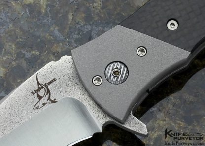 Greg Lightfoot Custom Knife Carbon Fiber Bull Whip Flipper - Image 2