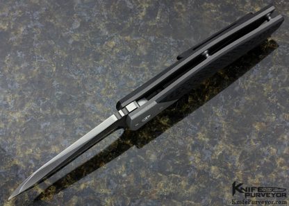 Greg Lightfoot Custom Knife Carbon Fiber Bull Whip Flipper - Image 4