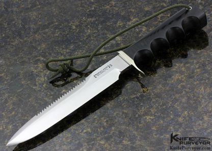 Randall Custom Knife Black Canvas Micarta Model 16 Diver W/ Saw Teeth