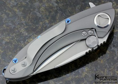 Marfione Custom Knife Whale Shark Flipper with Titanium Screws, Satin Finish with Original Maxpedition Case and Box - Image 4