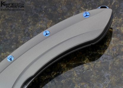 Marfione Custom Knife Whale Shark Flipper with Titanium Screws, Satin Finish with Original Maxpedition Case and Box - Image 3