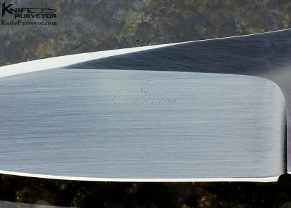 Michael Walker Custom Knife Patricia Walker Engraved "EARTH" Button Lock - Image 9