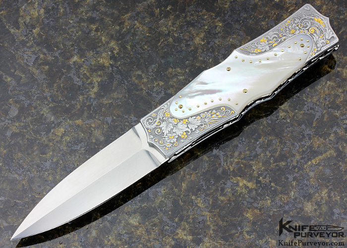 Fabrizio Silvestrelli Custom Knife Engraved by G.F. Pedersoli Mother Of ...