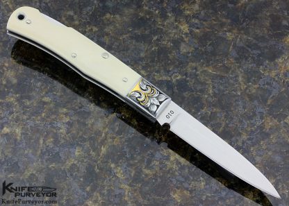 Jess Horn Custom Knife Lockback Engraved By Julie Warenski - Image 3