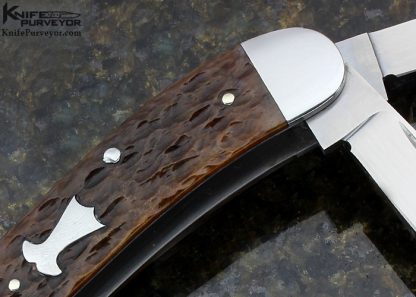 Joel Chamblin Custom Knife 5 Blade Jigged Bone Sowbelly Slipjoint - Image 3