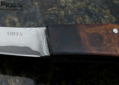 Hiroaki Ohta Custom Knife Ironwood Friction Folder - Image 2