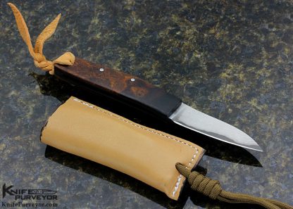 Hiroaki Ohta Custom Knife Ironwood Friction Folder - Image 4